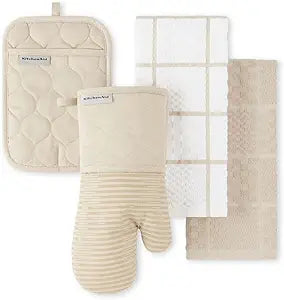 KitchenAid 4-Piece Oven Mitt & Towel set